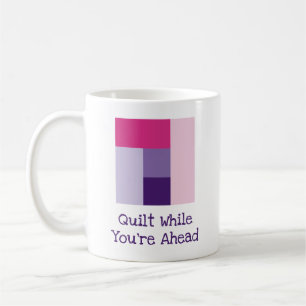 Fünf-Farben- Quilt-Pun-Log-Cabin-Quiltblock Kaffeetasse