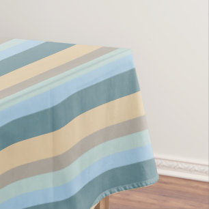 Fünf Farben Streifen Blau brauner Sand Beige Türki Tischdecke