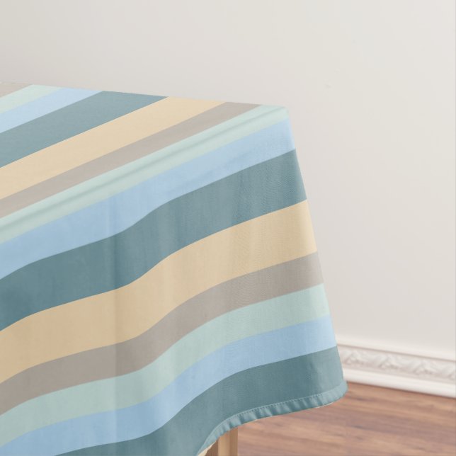 Fünf Farben Streifen Blau brauner Sand Beige Türki Tischdecke (Beispiel)