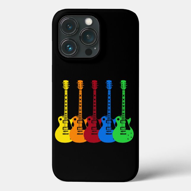 Fünf farbige elektrische Gitarren  Case-Mate iPhone Hülle (Rückseite)