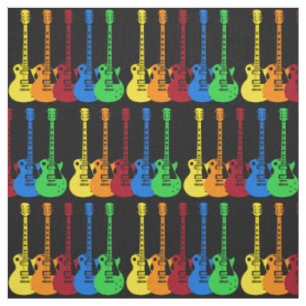 Fünf farbige elektrische Gitarren Stoff