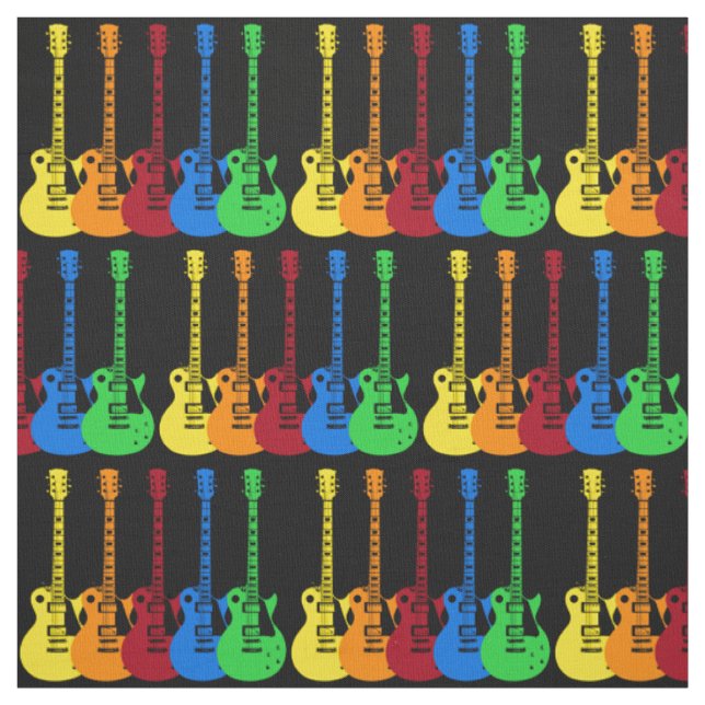 Fünf farbige elektrische Gitarren  Stoff (Muster)