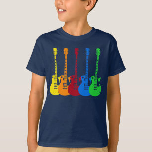 Fünf farbige elektrische Gitarren  T-Shirt