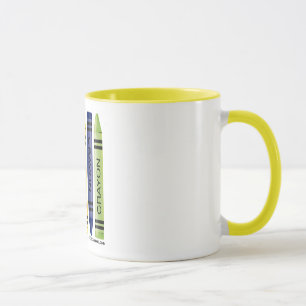 Fünf fette Zeichenstifte Tasse