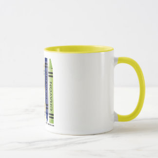 Fünf fette Zeichenstifte Tasse