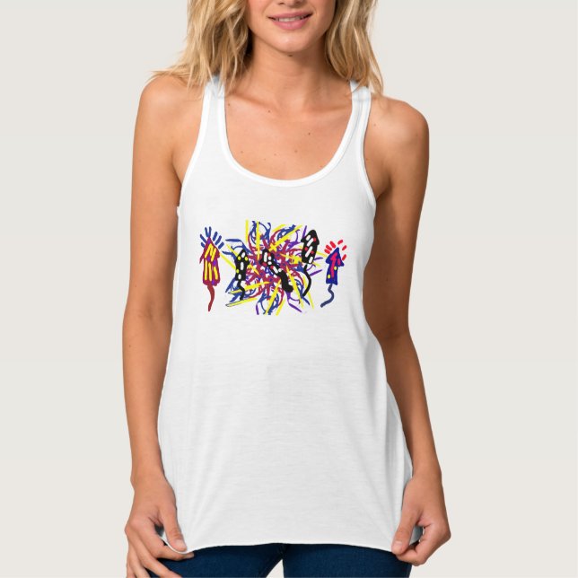 Fünf Feuerwerke Spaß  Tank Top (Vorderseite)
