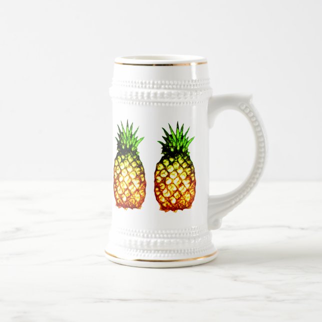 Fünf flüchtige Ananas Bierglas (Rechts)
