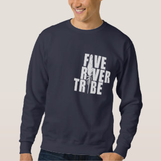 Fünf Fluss-Stamm-weißer Druck durch bescheidenes Sweatshirt