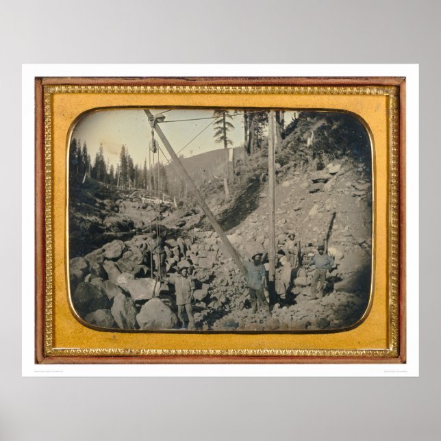 Fünf Flussbergarbeiter.. (40064) Poster (Vorne)