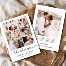 Fünf Foto Collage Script Heart Wedding