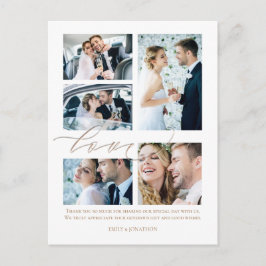 Fünf Foto Collage Script Liebe Hochzeit Vielen Dan Postkarte