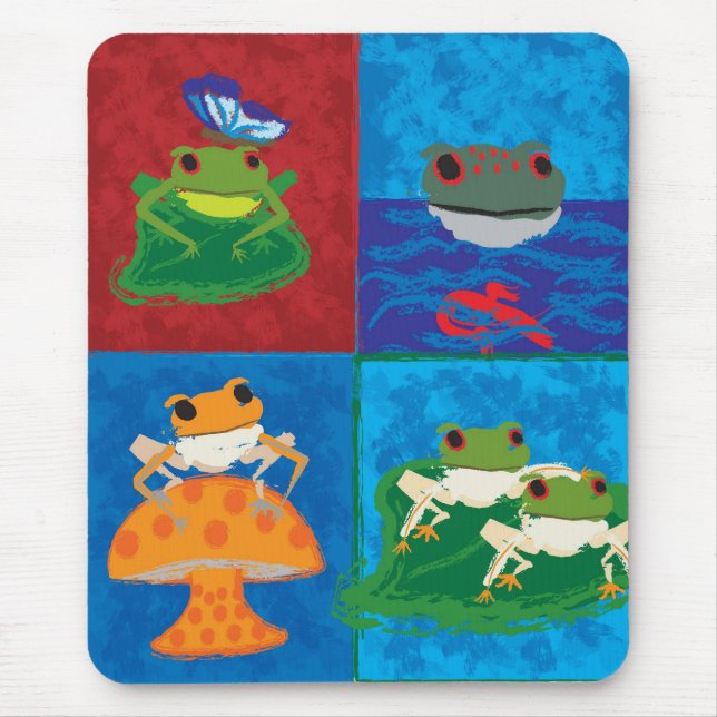 Fünf Frösche Mousepad (Vorne)