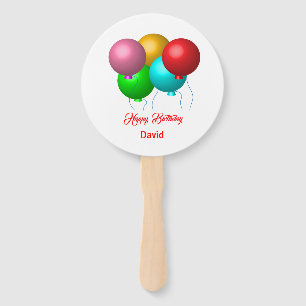 Fünf Geburtstagsballoons Personalisiert Happy Birt Fächer