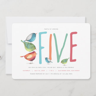 Fünf Geburtstagsparty Einladung