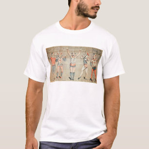 Fünf gefeierte Clowns befestigt zu den Sanden T-Shirt