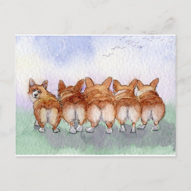 Fünf gehen zusammen.. postkarte (Vorderseite)