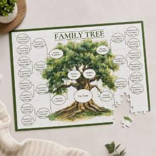 Fünf-Generationen-Familien-Stammbaum Genealogie Puzzle