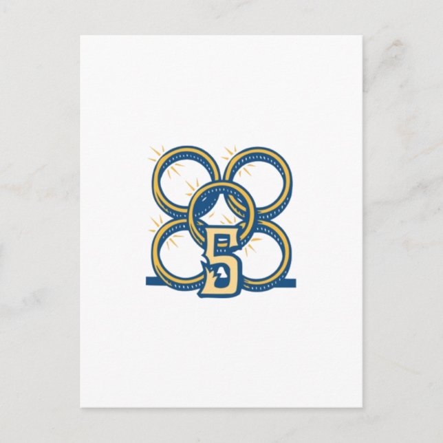 Fünf Gold Rings! Postkarte (Vorderseite)