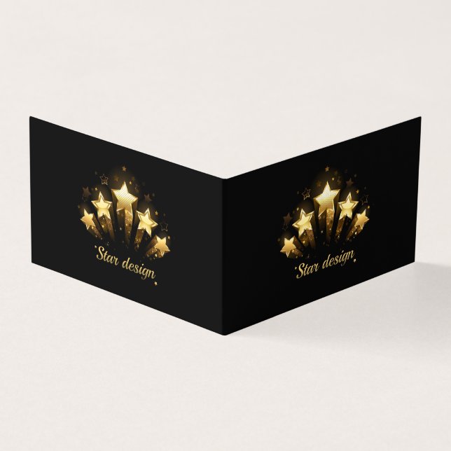 Fünf goldene Sterne auf schwarz (Vorderseite)