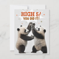 Fünf große Pandas, die Sie gemacht haben, Glückwun