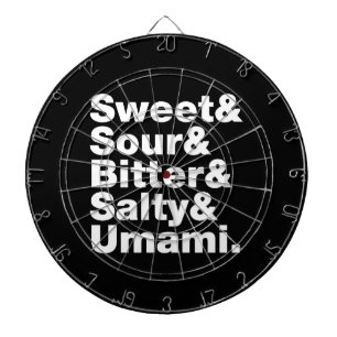 Fünf Grundgeschmacksrichtungen Dartscheibe