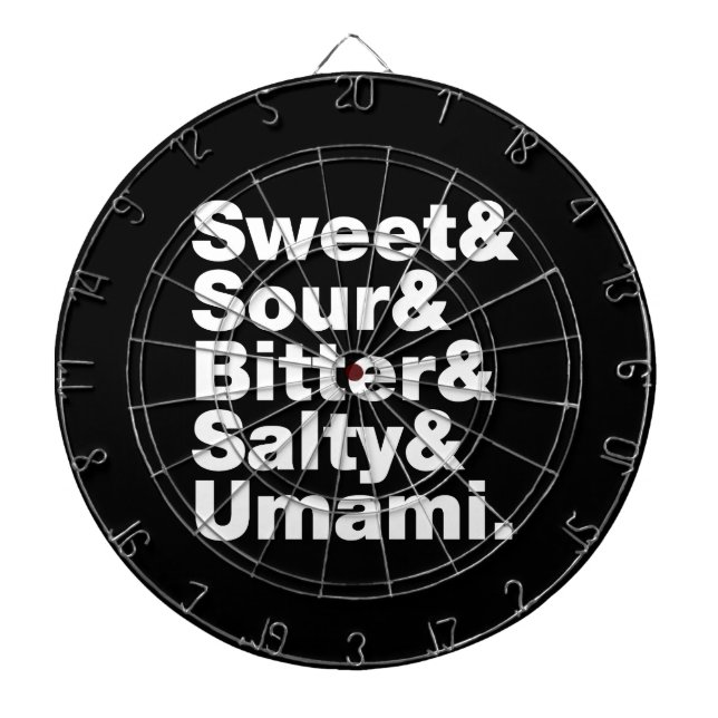 Fünf Grundgeschmacksrichtungen Dartscheibe (vorne)