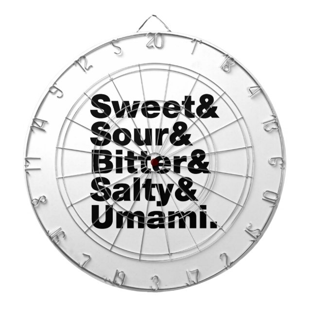 Fünf Grundgeschmacksrichtungen Dartscheibe (vorne)