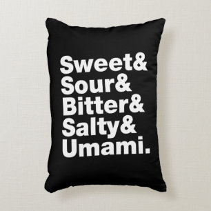 Fünf Grundgeschmacksrichtungen Dekokissen
