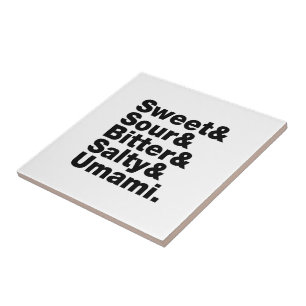 Fünf Grundgeschmacksrichtungen Fliese