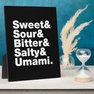 Fünf Grundgeschmacksrichtungen Fotoplatte