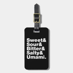 Fünf Grundgeschmacksrichtungen Gepäckanhänger