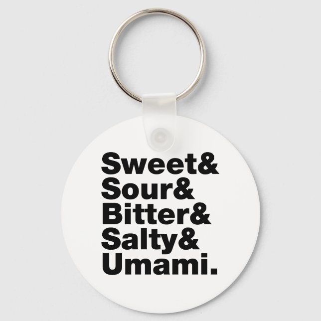 Fünf Grundgeschmacksrichtungen Schlüsselanhänger (Vorderseite)