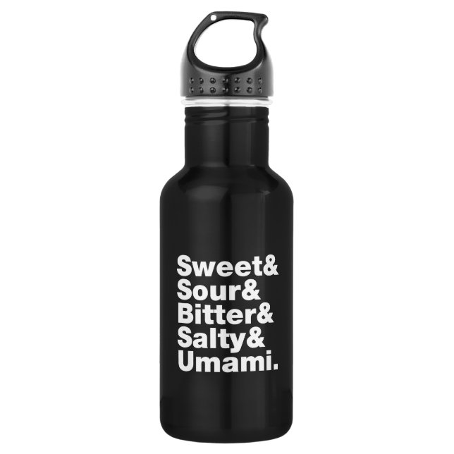 Fünf Grundgeschmacksrichtungen Trinkflasche (Vorderseite)