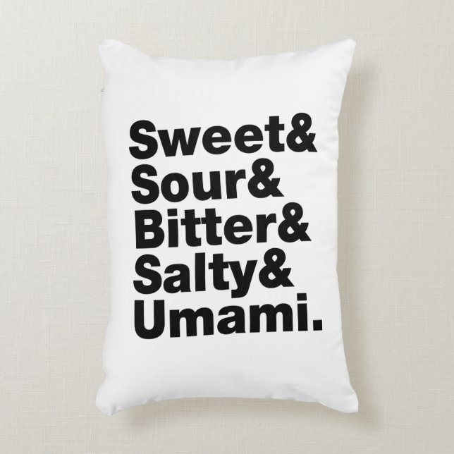 Fünf Grundgeschmacksrichtungen Zierkissen (Vorderseite(Vertikal))
