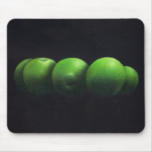 Fünf grüne Äpfel Mousepad