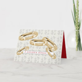 Fünf Grußkarten für Golden Rings Feiertagskarte