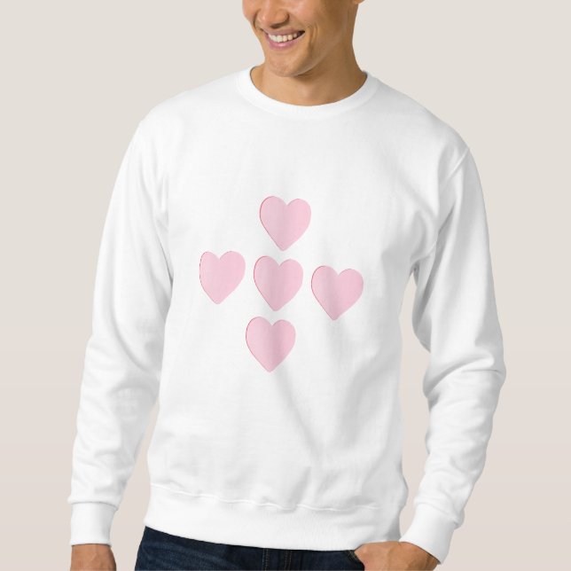 Fünf harmonische Herzen Sweatshirt (Vorderseite)
