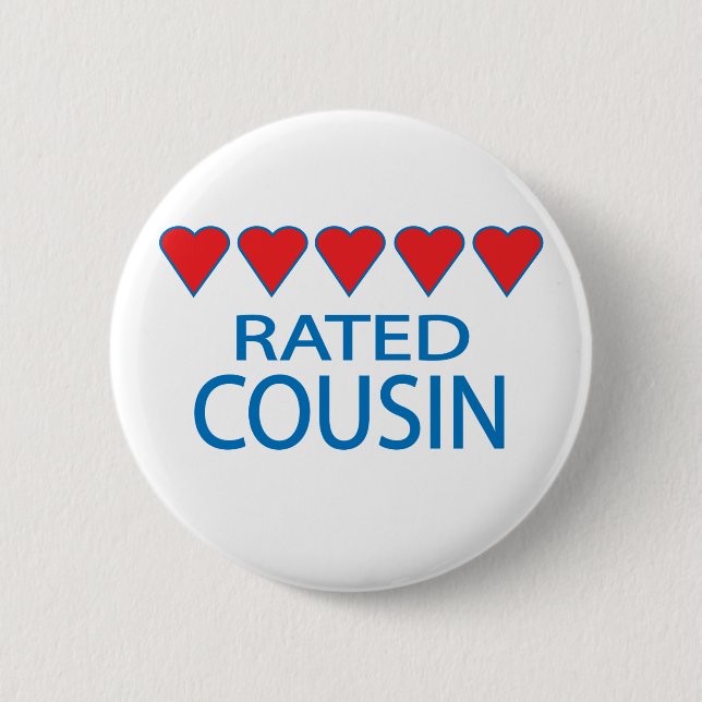 Fünf-Herz-Cousin Button (Vorderseite)