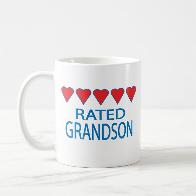 Fünf Herz Enkel Kaffeetasse (Links)