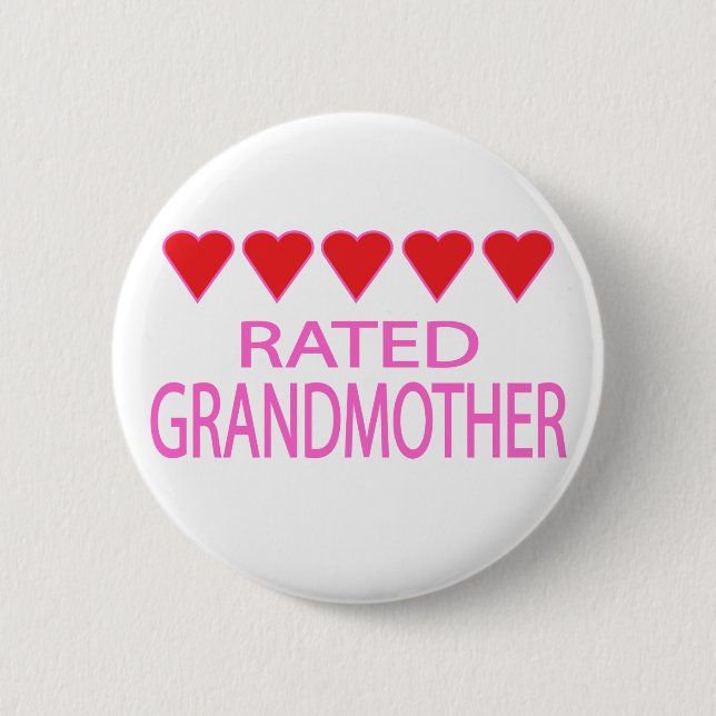 Fünf Herz Großmutter Button (Vorderseite)