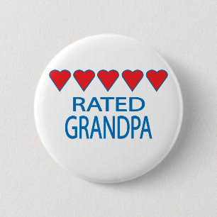 Fünf Herz Großvater Button