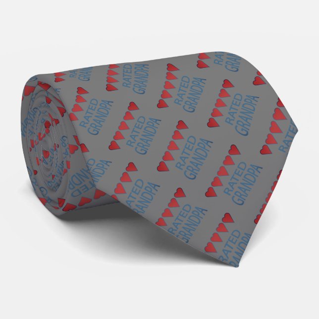Fünf Herz Großvater Krawatte (Gerollt)