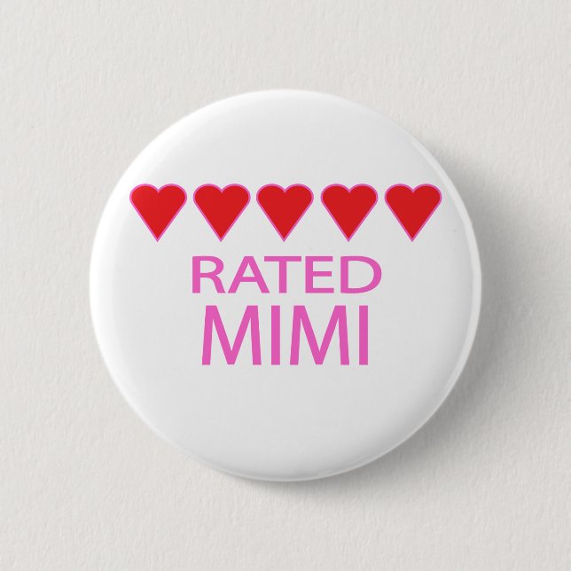 Fünf-Herz-Mimi Button (Vorderseite)
