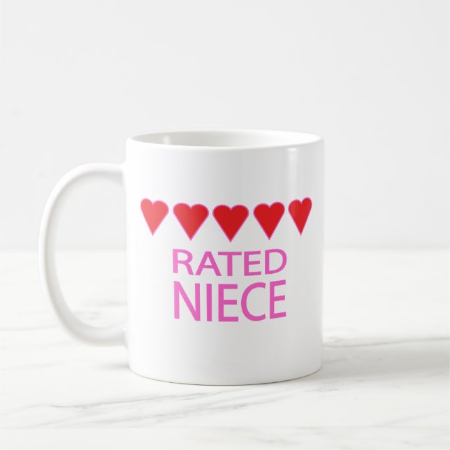 Fünf-Herz-Nichte Kaffeetasse (Links)