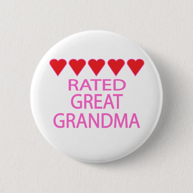 Fünf-Herz-Ur-Oma Button (Vorderseite)