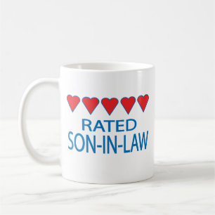 Fünf Herzchen im Schwiegersohn Kaffeetasse