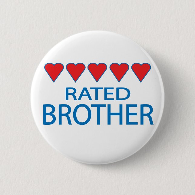 Fünf-Herzen-Bruder Button (Vorderseite)