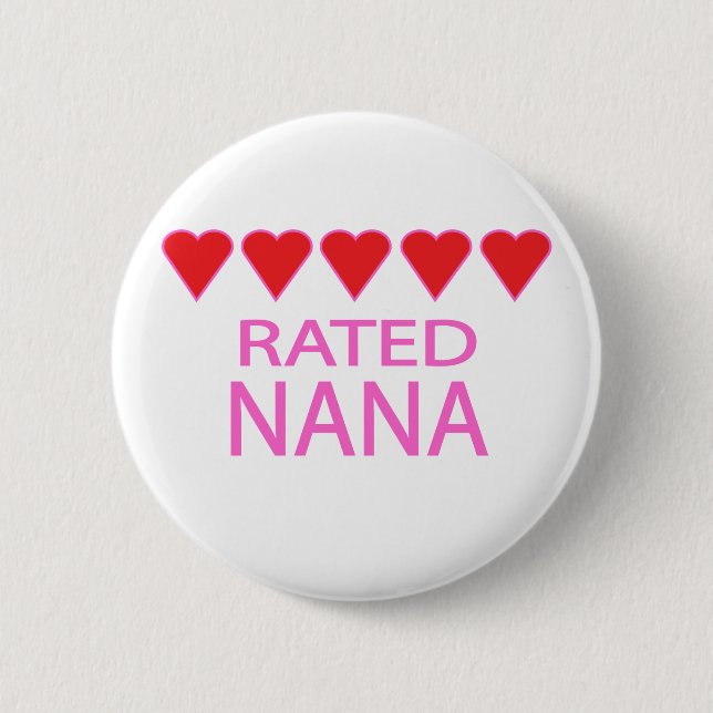 Fünf Herzen Oma Button (Vorderseite)