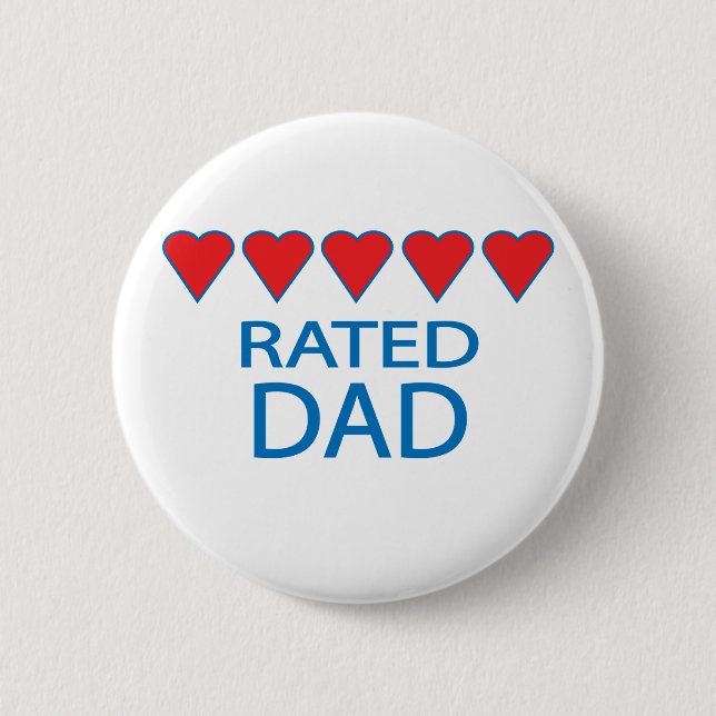 Fünf-Herzen-Vater Button (Vorderseite)