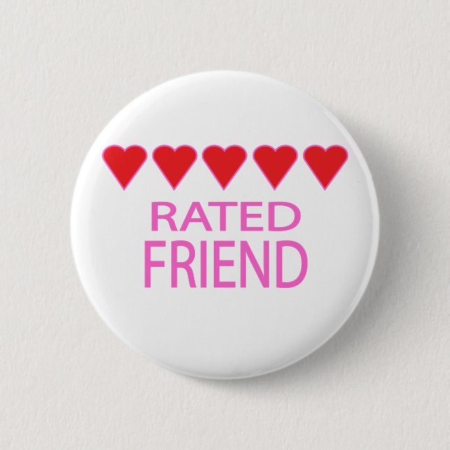 Fünf Herzfreunde Button (Vorderseite)